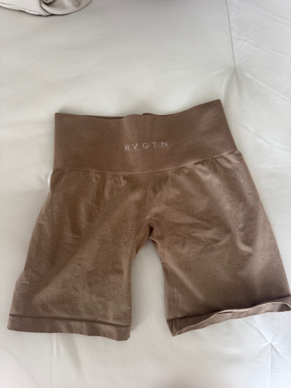 NVGTN High-Rise Seamless Bike Shorts in Brown
